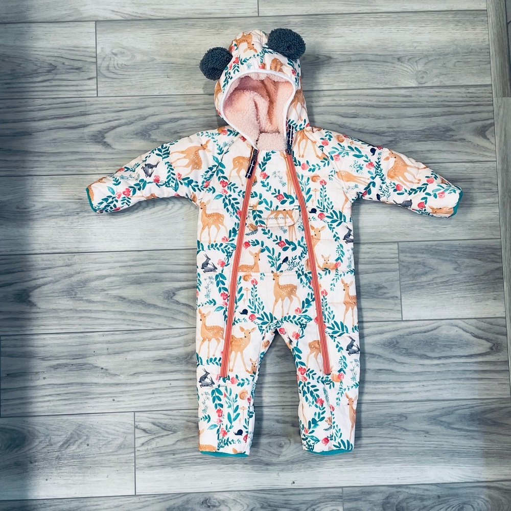 Obermeyer Floral and Deer Print Kids snow suit